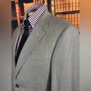 Grant Thomas lord & Taylor sports coats mens 38R houndstooth silk wool blend
